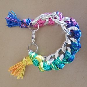 Silver Woven Chain Friendship Bracelet NEW